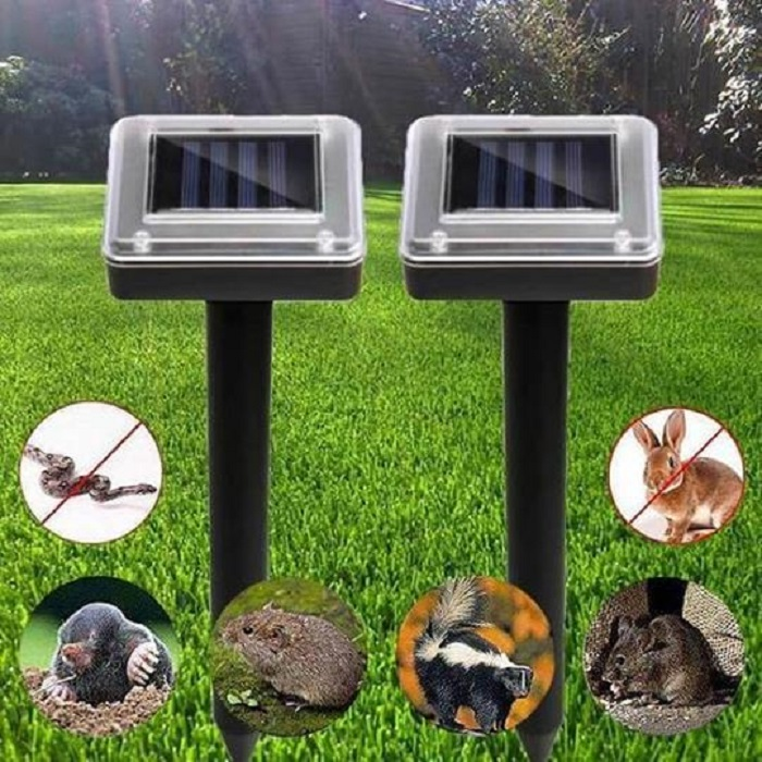Solar Power Ultrasonic Sonic Mouse Mole Snakes Pest Rodent Repeller ...