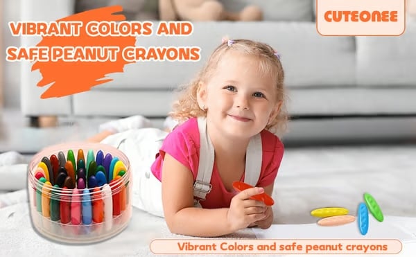 Non-Toxic Washable Jumbo Crayons for Kids