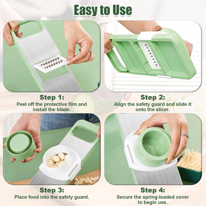 6-in-1 Professional Mandoline Vegetable Slicer with Hand Guard – Rrsstore