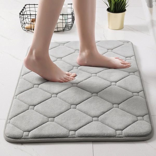 Washable Absorbent Bath Mat - Super Absorbent Floor Math