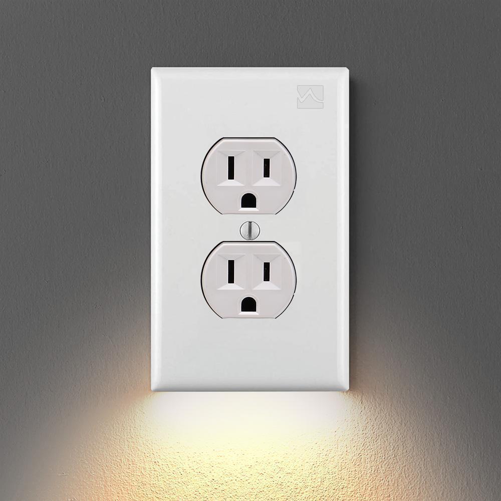 Led Wall Outlet Outlet Wall Plate with LED Night Lights - No Batteries or Wires – Rrsstore