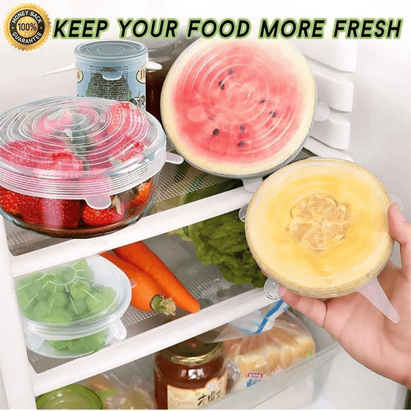 Silicone Fresh Keeping Lids 6Pcs