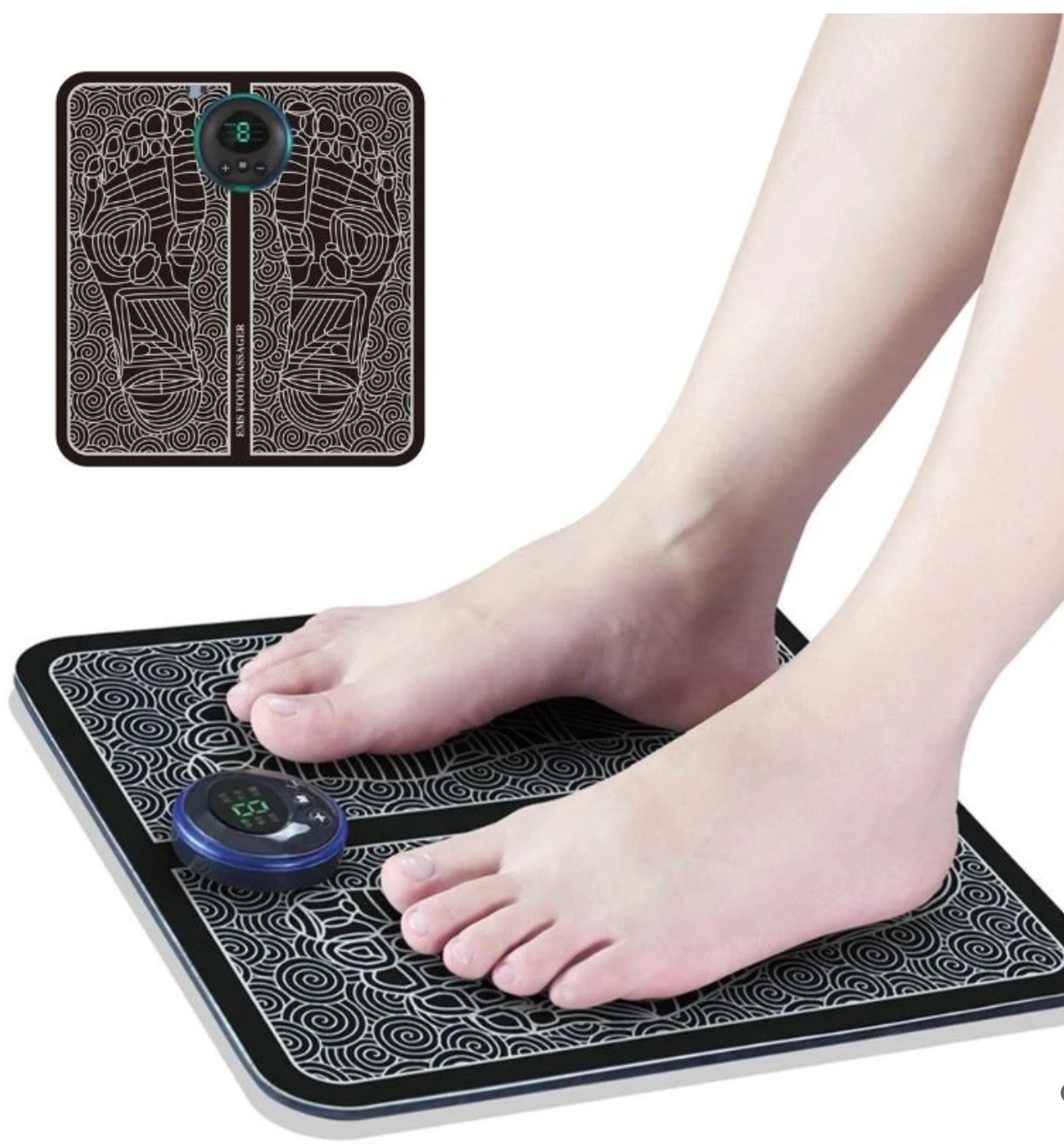 Foot Machine EMS Electric Foot Stimulation Massager USB Rechargeable & Foldable ...