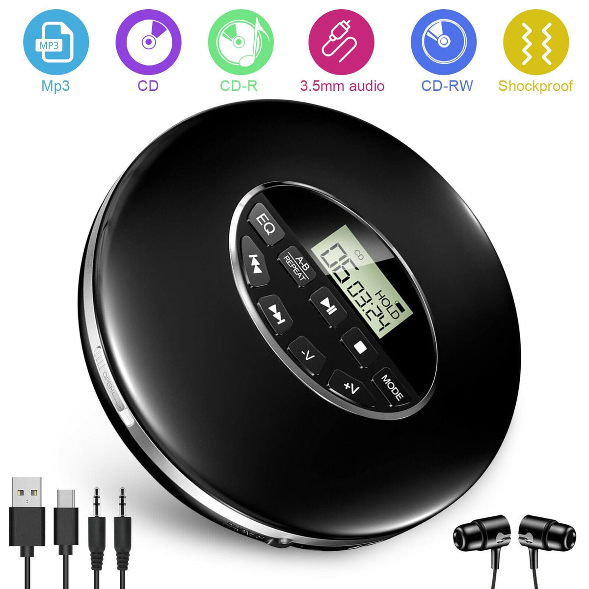 Small Portable Walkman CD Player For Car – Rrsstore